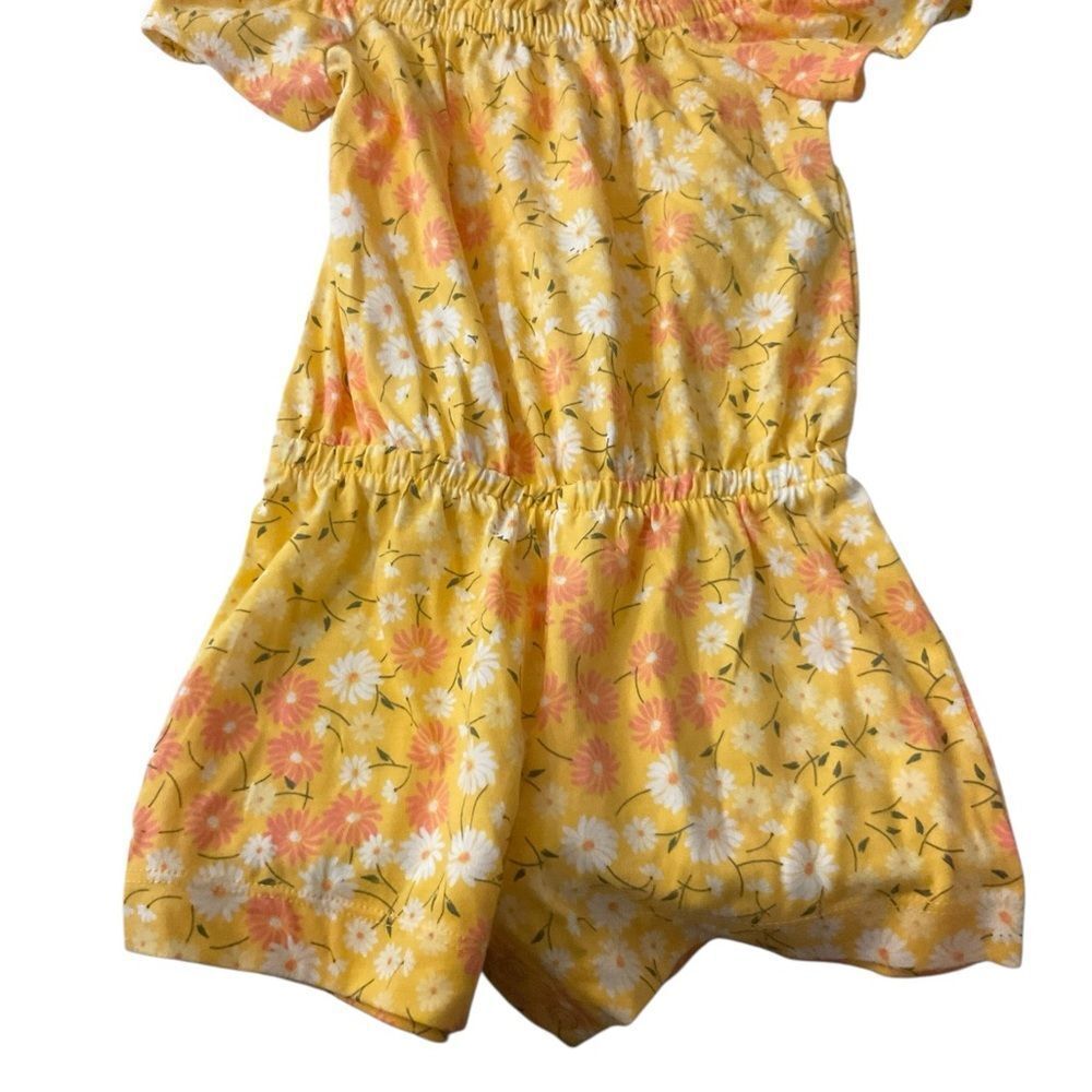 The Children's Place Yellow and White Floral Romper